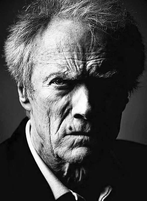 Clint Eastwood Black and White Portrait